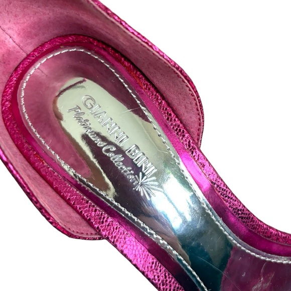 Vintage Gianni Bini Woman’s 6M 4” Heel Pink Rhinestone Open Toe High Heels - Picture 2 of 7